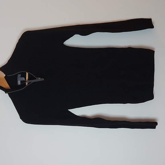 NWT Asos 1/4 Zip Ribbed Knit Long Sleeve Mockneck Tunic Length Sweater Size XS - Picture 1 of 5